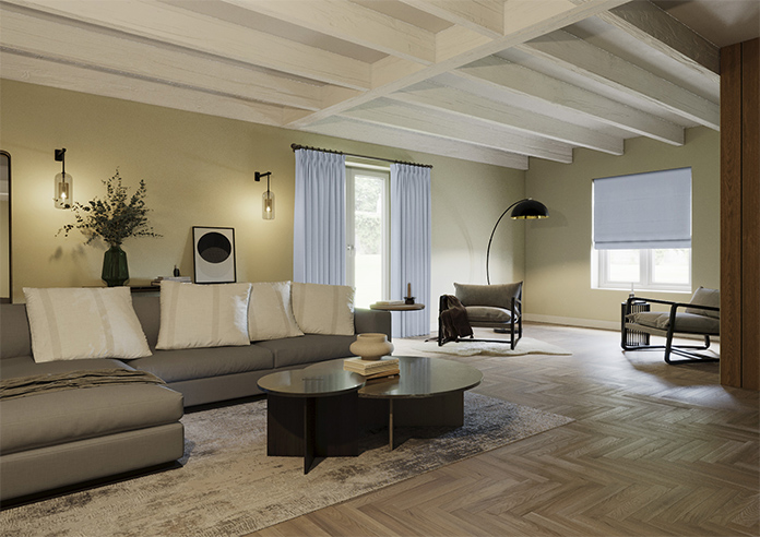 Windermere, Powder Blue - Roman Blind - Image 6